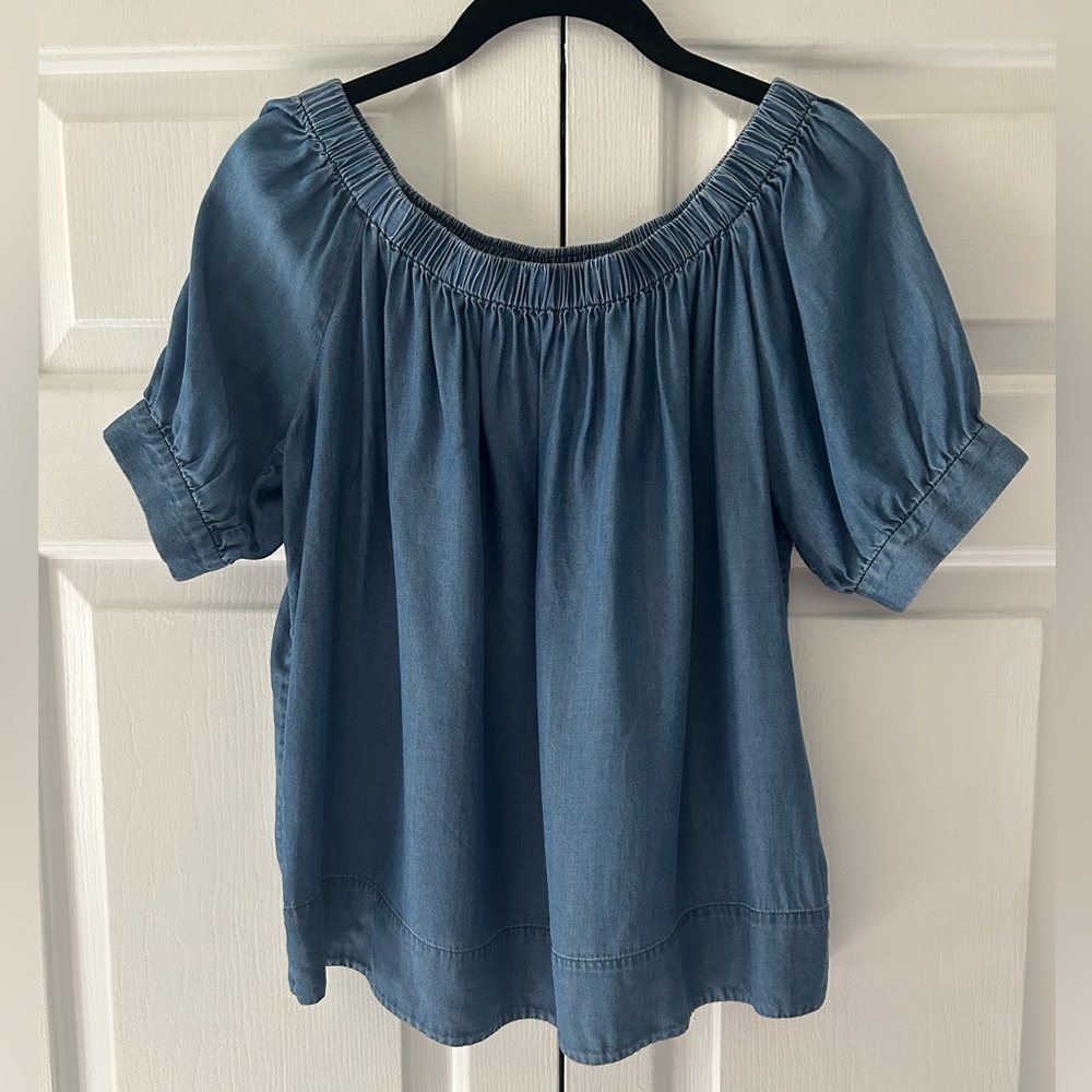 Kate Spade Denim Blue Blouse XS